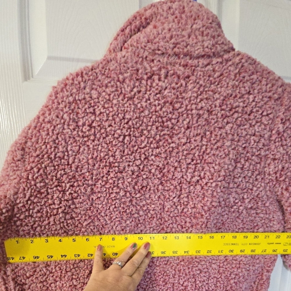 Adrienne Vittadini Pink Fleece Robe - Picture 6 of 8
